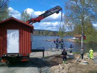 Avloppspumpstation torruppstallda pumpar